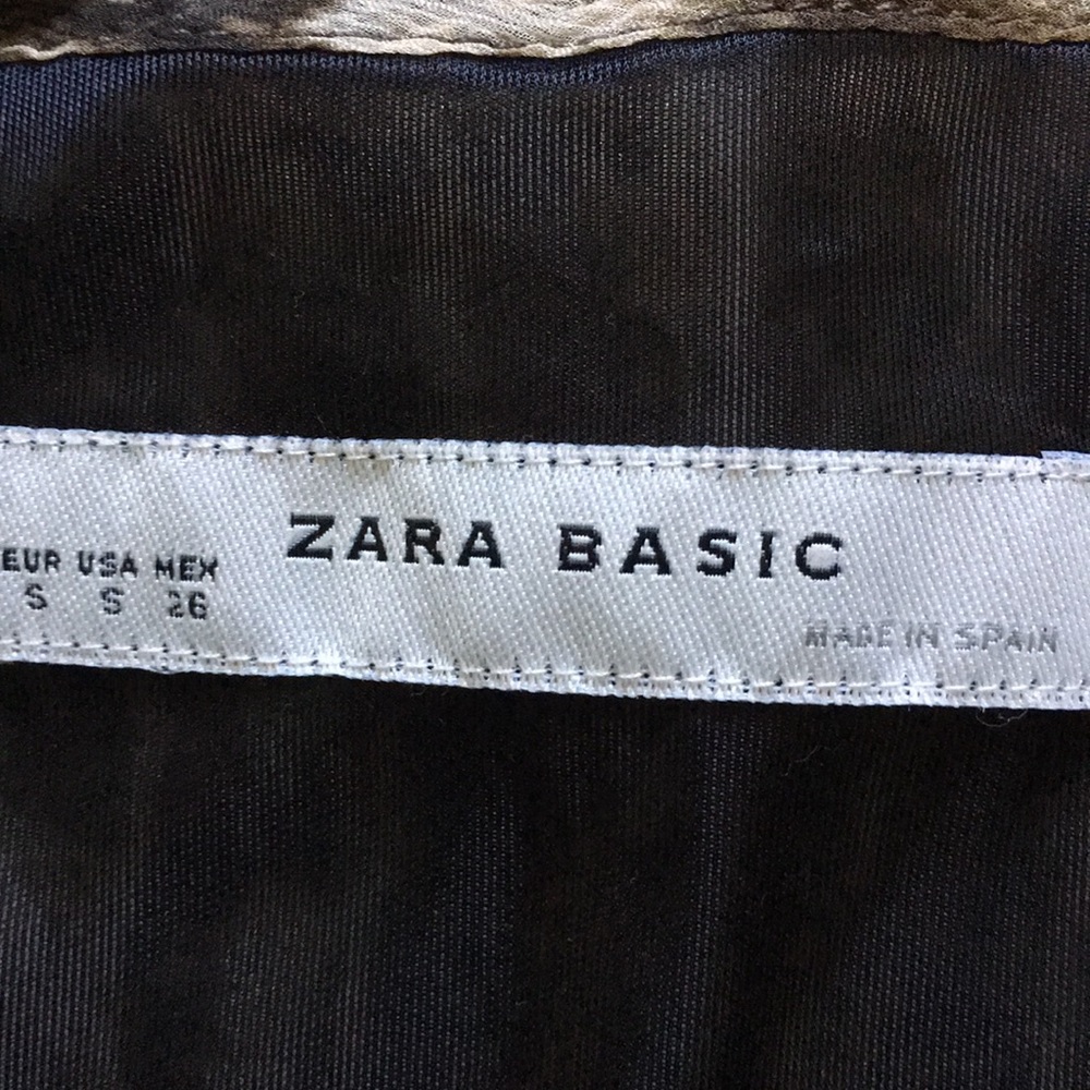 Zara Basic!!! Size S % Silk Outer Shell % Lining - image 3